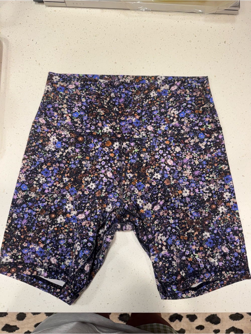 lululemon athletica Purple Floral Print High-Rise Bike Shorts
